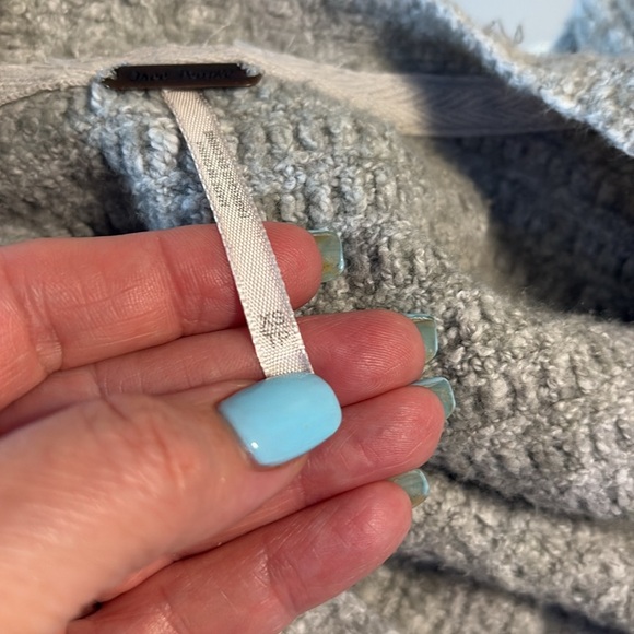 Free People heart it lace up side cozy sweater deep V oversized XS gray - Picture 8 of 15